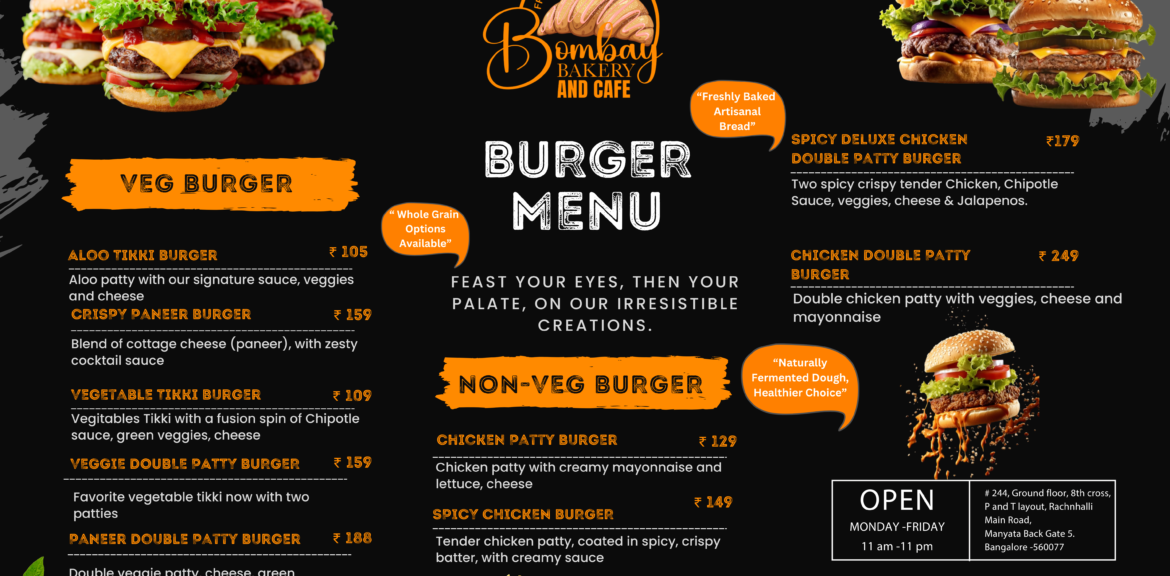 Burger Menu Design