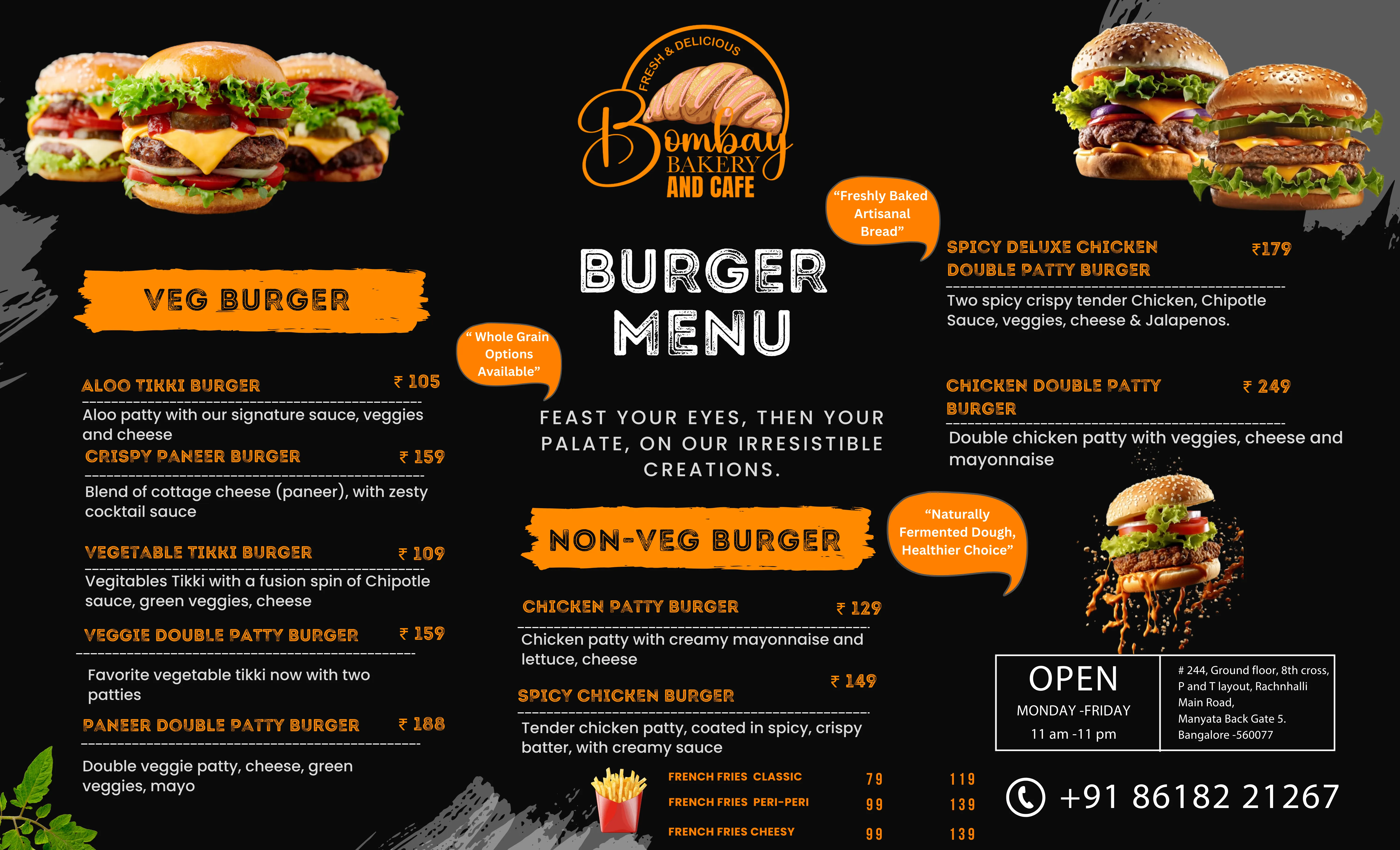 Burger Menu Design