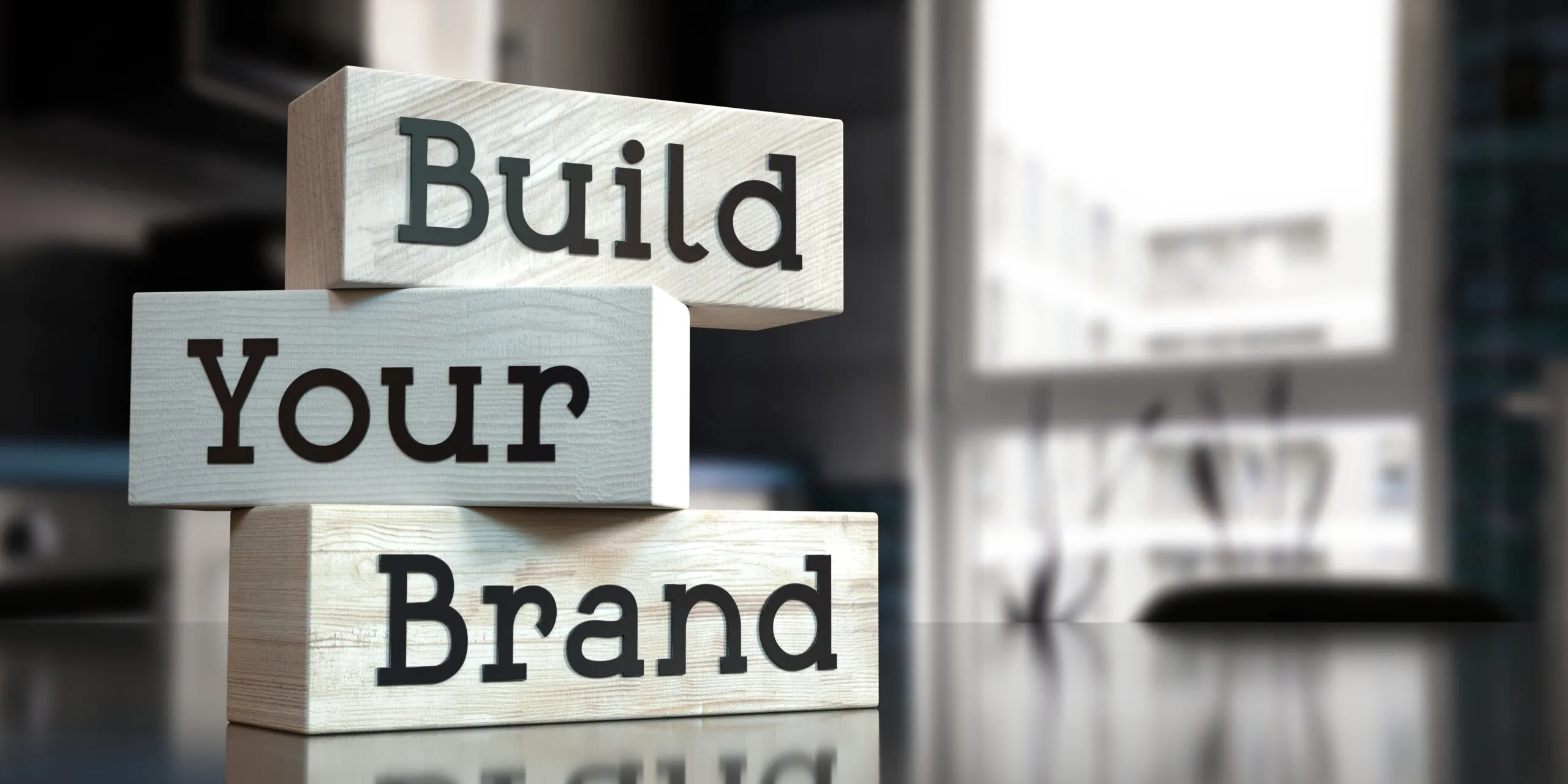 Build Your Brand Words Wooden Blocks 3d Illustration Scaled